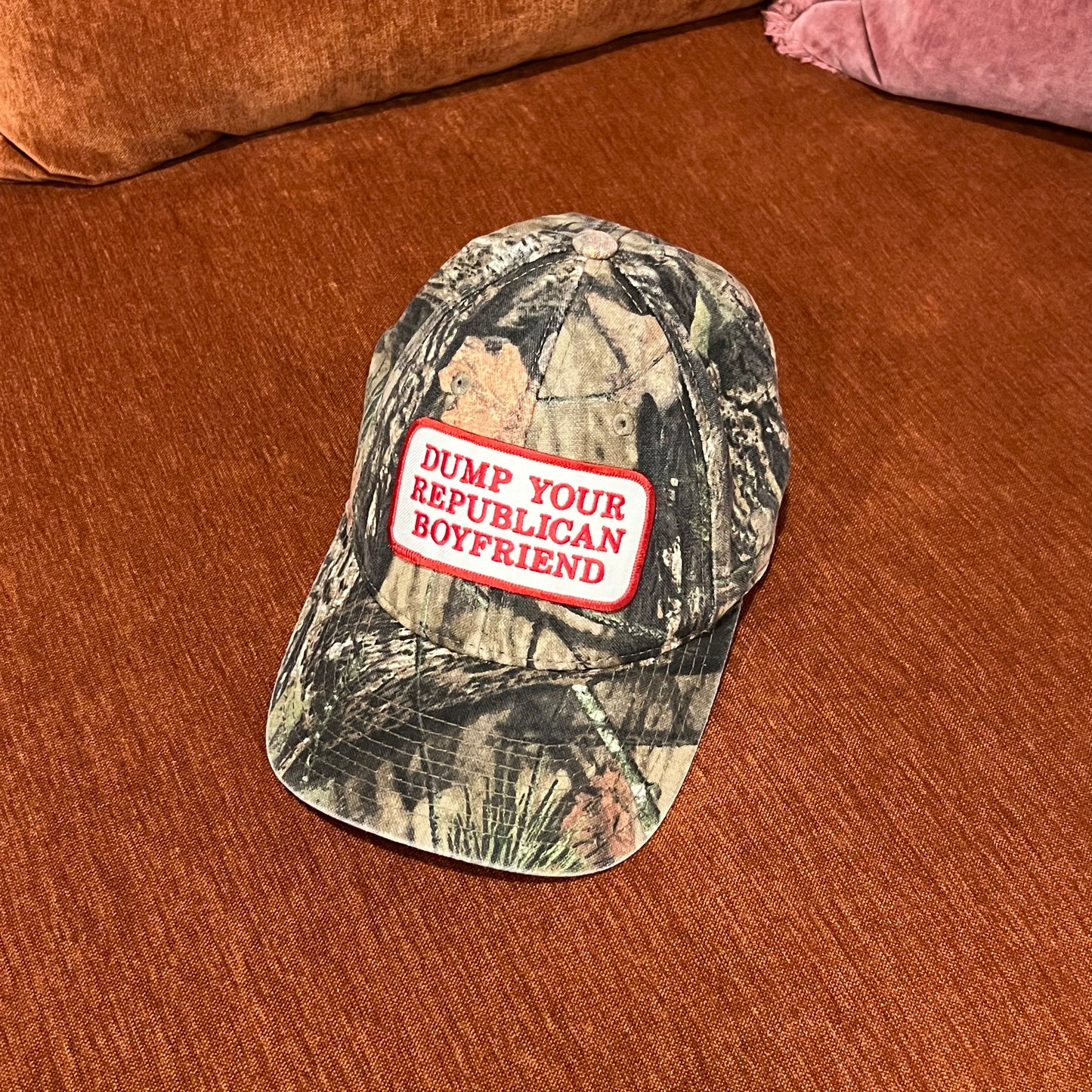 DUMP YOUR REPUBLICAN BOYFRIEND camo hat